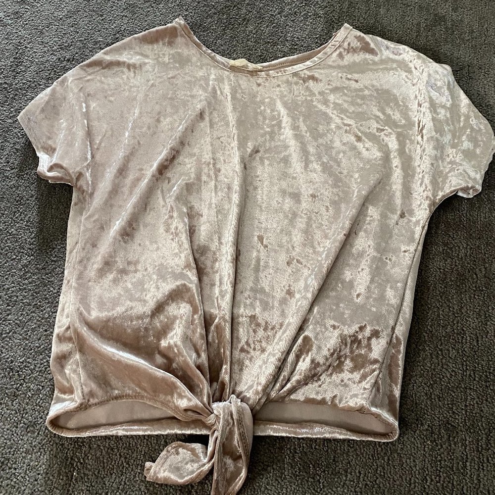 Velvet Cropped Shirt
